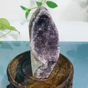 437g Natural Amethyst Geode Mineral Specimen Crystal Quartz Energy Decoration