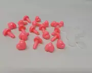 20 pcs VTG Zim's 13mm Pink Heart Shaped Plastic Animal Nose Craft Doll Toy