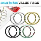 4 PAIR Value Pack Seamless Hoop Cartilage Tragus Labret Septum Nose Hoop Rings