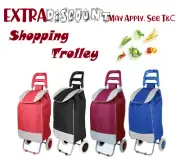 Au 1X Shopping Cart Carts Trolley Foldable Bags Luggage Wheels Folding Basket