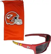 Siskiyou Sports NFL Kansas City Chiefs Unisex Edge Wrap Sunglass and Bag Set, Team Colors, One Size (FESG045EB-SM)