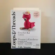 Loops & Threads Flamingo Crochet Kit DIY Craft Set New in Box Yarn Animal