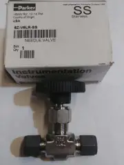 NEW Parker 6Z-V6LR-SS NEEDLE VALVE 316 SS 3/8 in Single Ferrule Tube Fittings