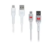 Monster Lightning to USB-A Cable 2m (White) - Braided