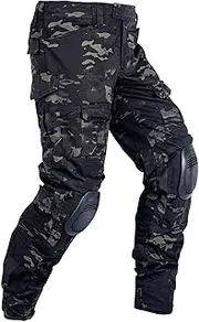 Tactical Pants for Men G3 Combat Pants with Knee Pads Waterproof Camo Cargo Pants for Airsoft Paintball
