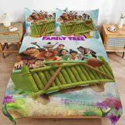 v2691 Bed Sheets Bedding The Croods Cartoon Bedding Sets Ultra Soft Skin-Friendly Duvet Cover 3 Piece, Cute Comforter Cover Bed Set for Boys Girls Ki