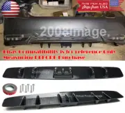 30" Carbon Effect Rear Bumper Diffuser Splitter Shark Fin Canard For Honda Acura