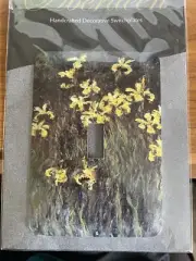 Light switch plate cover Monet Yellow Irises