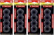 [16PCE] Handy Hardware O Shaped Magnet, Versatile and Powerful, Multi-Purpose Magnets for Crafts, Fridge, and Magnetic Surfaces - 36mm x 8mm