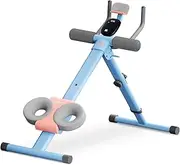 Ab Machine, Adjustable Ab Workout Equipment for Abs Workout at Home Gym,Foldable Abdominal Trainer for Stomach Workout, Ab Trainer Machine with Phone Holder,Touch Displays