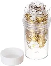 uxcell 6g Gold Flakes 1 Bottles Gold Foil Sheets with White Mesh Imitation Gold Leaf for Resin,Nail Art, Painting, Crafts, Jewelry Making and DIY Crafts (1 Bottle of 6g)