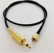 Xiaojiang Store RG174 SMA Male to 3.5mm Mono 1/8" Male p/Lug Fit Fit Compatible CC/TV Camera Monitor an/Ten';na Pigtail Cable 15/20/30/50cm 1/2/3/5/10m(1m)