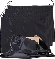 NICENEEDED 5pcs Dust Bags for Handbags, Black Silk Dust Cover Storage Bag with Drawstring Closure, Satin Cloth Travel Storage Pouch for Handbags Purse Shoulder Bags Shoes Boots