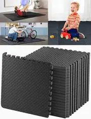 Puzzle Exercise Mat, 20 Tiles Foam Interlocking Exercise Mats - Floor Tiles