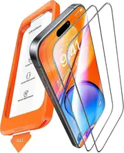 UltraGlass Unbreakable 9H+ Tempered Glass Screen Protector for 16 Pro 6.3" Full Coverage 2 Pack - Longest Durable