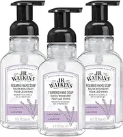 J.R. Watkins Foaming Hand Soap For Bathroom or Kitchen, Scented, USA Made And Cruelty Free, 9 Fl Oz, Lavender, 3 Pack