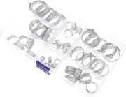 45pcs Single Ear Crimp Clamps Set of Hose Clamp Assortment Kit for Secure Fastening