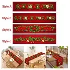 Christmas Table Runner Tablecloth 13 x 71 inch Red Washable Table Decoration for