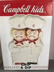 1998 Campbell Kids Chip & Dip Server NIB 14 x 9.5” Benjamin & Medwin