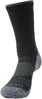 [Thorlos] Thorlo Unisex Casual Light Cushion Mid Crew Socks, Black, X-Large