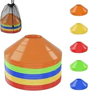 Mumoo Bear 30 Pack Soccer Cones, Disc Cones for Sports Training with Mesh Bag, Sports Cones for Training Drills Practice
