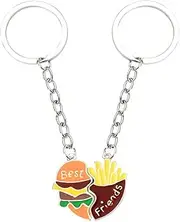 [yaozeio] Friendship Keychian gifts for Best Friend Bff Couples Avocado Hamburg Keychain for Husband Wife