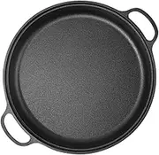 Thickened Cast Iron Frying Pan with Dual Handles Non Coated Design for Healthier Cooking for Pancakes Eggs and Grilled Meat for Home and Outdoor Use
