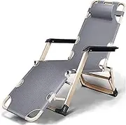 Zero Gravity Lounge Chair, Reclining s for Heavy People Steel Folding Camping Lounge Chair Outdoor Garden Pool Lawn Zero Gravity Chair, Load About 180kg Lounge Chair (Color : A) Comfortable
