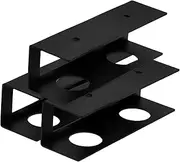 Angoily 3Pcs No Drill Metal Under Desk Laptop Holder Ergonomic Storage Organizer for Home Office Sturdy Black Clamp Mount for Laptops and Office Supplies Sleek Design