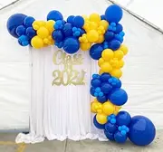 100PCS Blue Yellow Balloon Garland Arch Kit for Graduation Party Birthday Baby Shower Balloons Bouquet Decorations