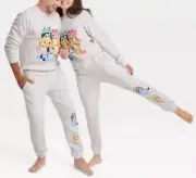 Target Adult Bluey Family Graphic Sweatshirt And Joggers Set Heather Gray Unisex