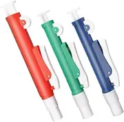 BUGUUYO 3pcs Pipette Pump for Laboratories Color-coded Dropping Pipette Filler Compatible with Plastic Glass Pipettes Ergonomic Design for Precision Liquid Handling