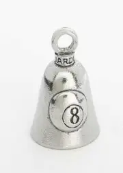 8 Ball GUARDIAN BELL w/ 2 Legend Cards Good Luck & Motorcycle