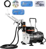 VEVOR Airbrush Kit, Professional Airbrush Set with Compressor, Airbrushing System Kit with Multi-Purpose Dual-Action Gravity Feed Airbrushes, Art Nail Cookie Tatto