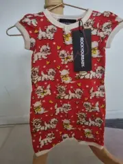Rock Your Baby Playsuit Romper vintage Smitten Kitten 00 Red, White, Yellow BNWT
