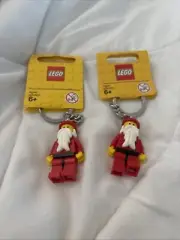 Lot of 2 Lego Santa Keychain Mini Figure NEW 850150