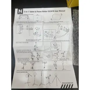 海克力斯 Hercules DG307B 平板架 手機架 IPAD架 平板電腦架 DG-307
