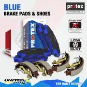 Front Rear Blue Disc Brake Pads + Brake Shoes for Nissan Pulsar N15 1.6L 8/95-On (for: Nissan)