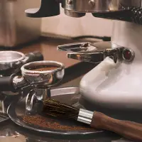 在飛比找露天拍賣優惠-咖啡機清潔咖啡豆手搖電動磨豆機咖啡機清潔毛刷實木粉刷吧臺咖啡