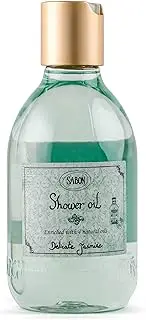 Sabon USA | Shower Oil for All Skin Type | Cleansing Oil & Moisturizing Body Wash | Formula Based on 4 Natural Oils, Soap-free | Dead Sea Body Skin Care Products | 300 ml (Delicate Jasmine)