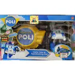 ●雅比玩具● LED 變形波力手提基地 變形羅伊手提基地 POLI ROY 警車 消防車 變形機器人 機器人 玩具 禮物