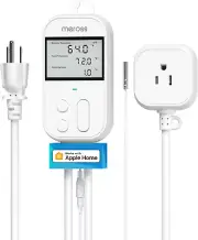 Smart Temperature Controller Thermostat, 120V 15A, Works with Alexa & Google Hom