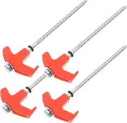 Totority 4pcs Heavy Duty Outdoor Tent Pegs Lightweight Stakes for Camping Tarp Canopy Use Windproof Ground Hooks for Securely Fixing Tents Gazebos