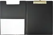 Bantex, Clipfolder A4, Spring Clip Mechanism, Clear Pocket for Storage, Retractable Hanging Hook, Durable PVC, Black