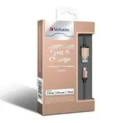 Verbatim Metallic Charge & Sync Lightning Cable - Gold 120cm