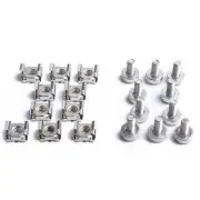10pcs M5 Mounting Square Hole Cage Nuts & Screws For Server Rack Cabinet