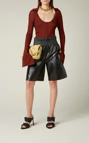 [Bottega Veneta] Ribbed Silk-Blend Top