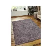 6 x 9 ft. Hand Knotted Gabbeh Silk Mix Rectangle Solid Area Rug, Red & White