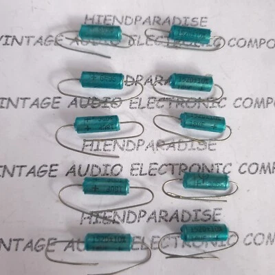 NOS SPRAGUE 152D 18uF 30V TANTALEX Hi end Axial TANTALUM Caps for AUDIO! 10pcs!