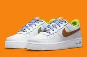 Nike Air Force 1 LV8 (GS) White/Multicolor-Medium Blue DQ7767-100 Unisex Youth's